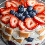 Spectacular Red, White, and Blue 4th of July Trifle (Easy No-Bake!)