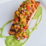 5-Star Grilled Salmon with Peach Salsa and Avocado Crema: Your Ultimate Summer Delight